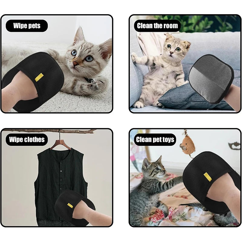 š¾ FurEase⢠ā Dual-Sided Pet Grooming Gloves