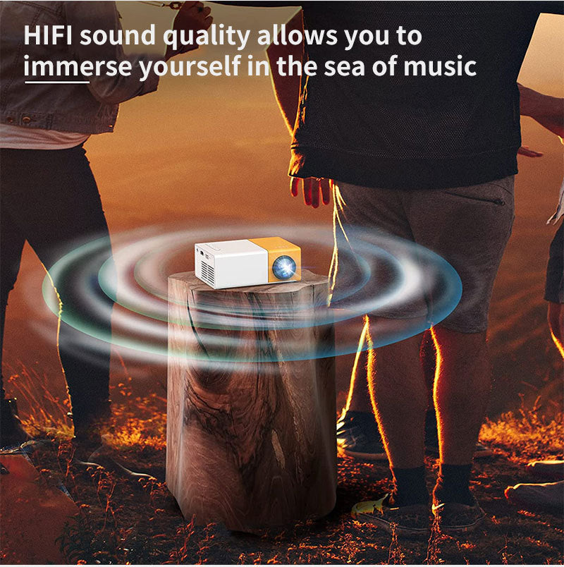 🎬 CineView™ – Portable HD Mini Projector with 72” Scree