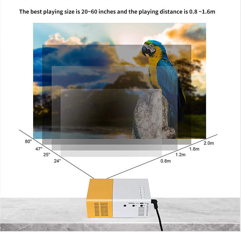 🎬 CineView™ – Portable HD Mini Projector with 72” Scree
