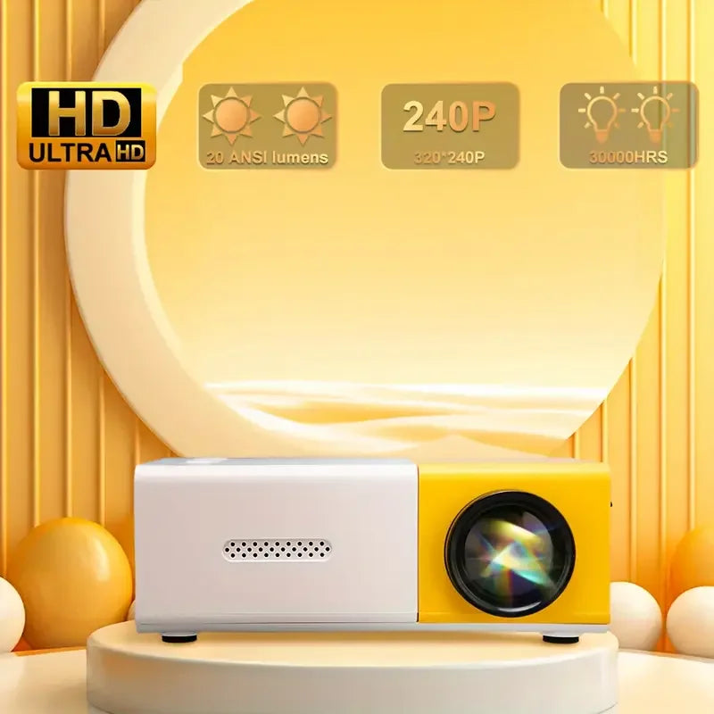 🎬 CineView™ – Portable HD Mini Projector with 72” Scree