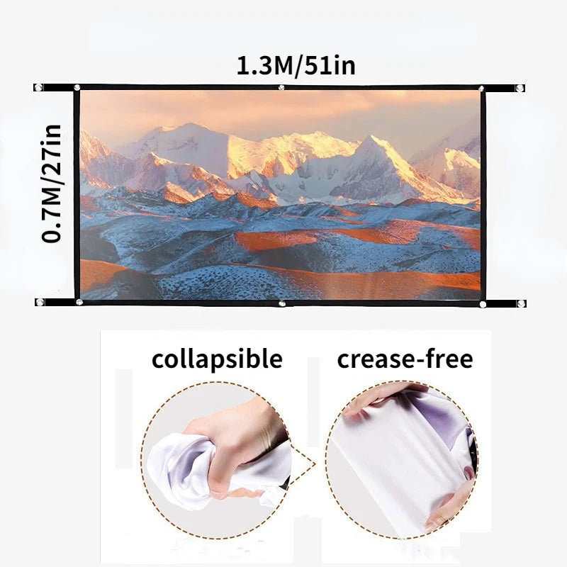 🎬 CineView™ – Portable HD Mini Projector with 72” Scree