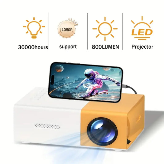 🎬 CineView™ – Portable HD Mini Projector with 72” Scree