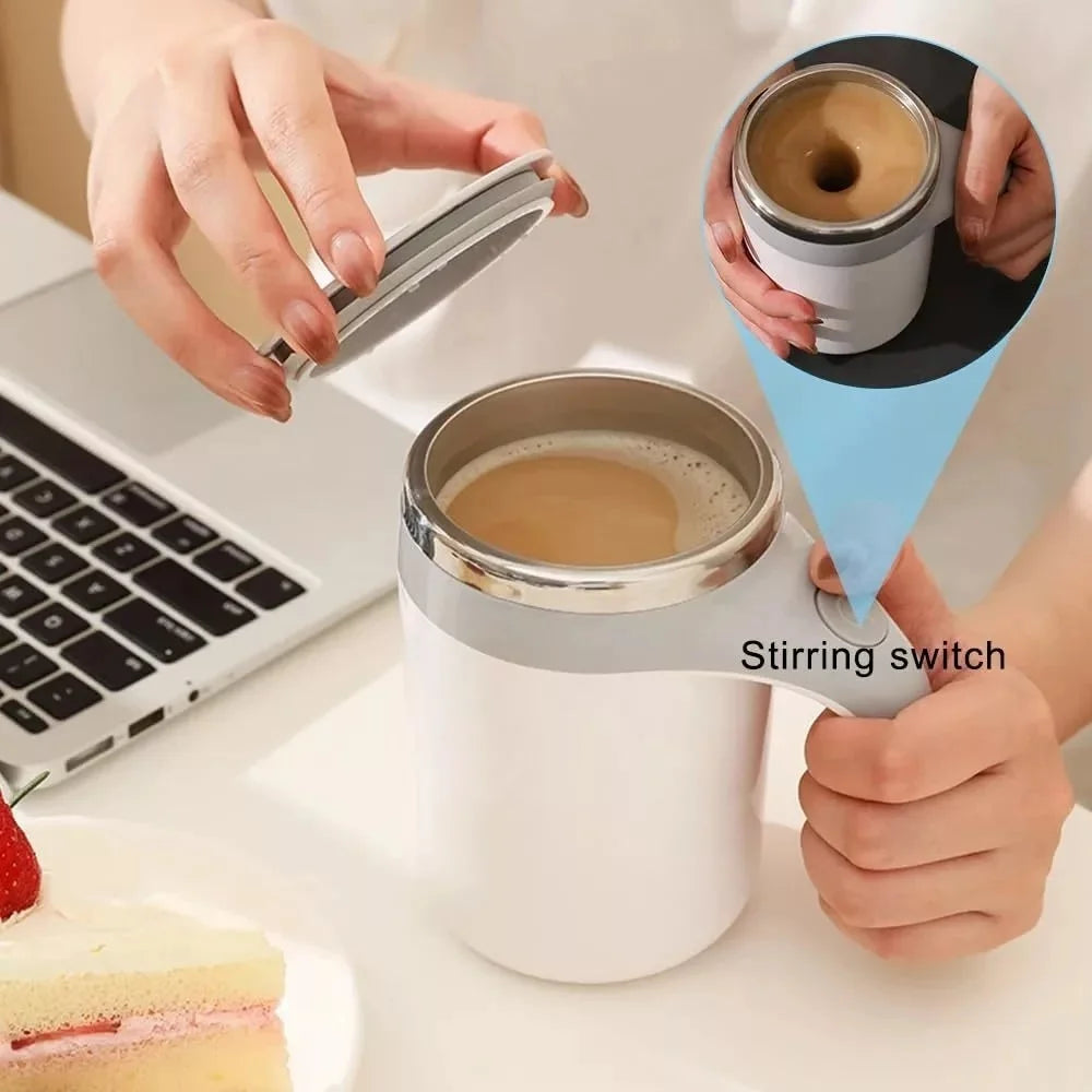 ☕ MixSip™ – Auto-Stirring Mug