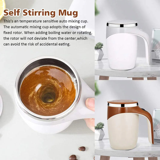 ☕ MixSip™ – Auto-Stirring Mug