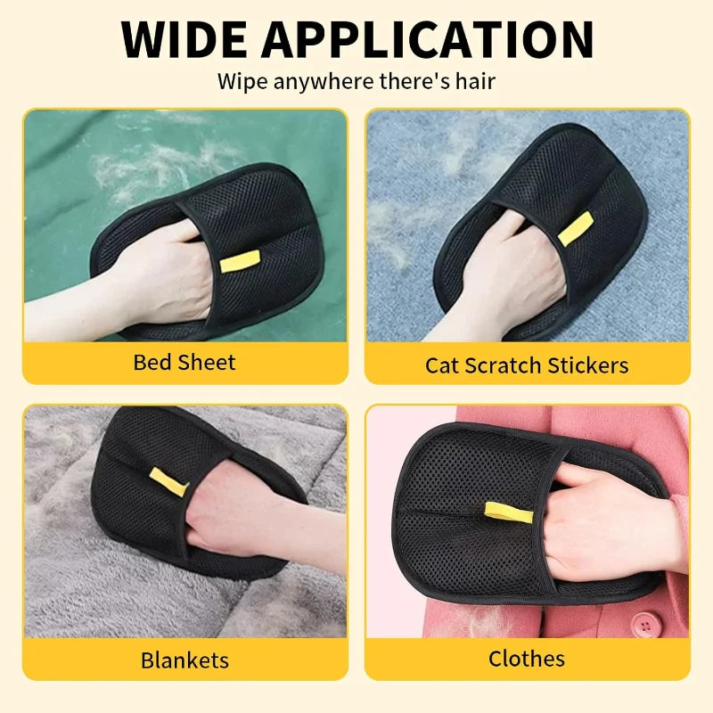 🐾 FurEase™ – Dual-Sided Pet Grooming Gloves