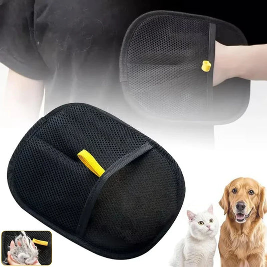 🐾 FurEase™ – Dual-Sided Pet Grooming Gloves