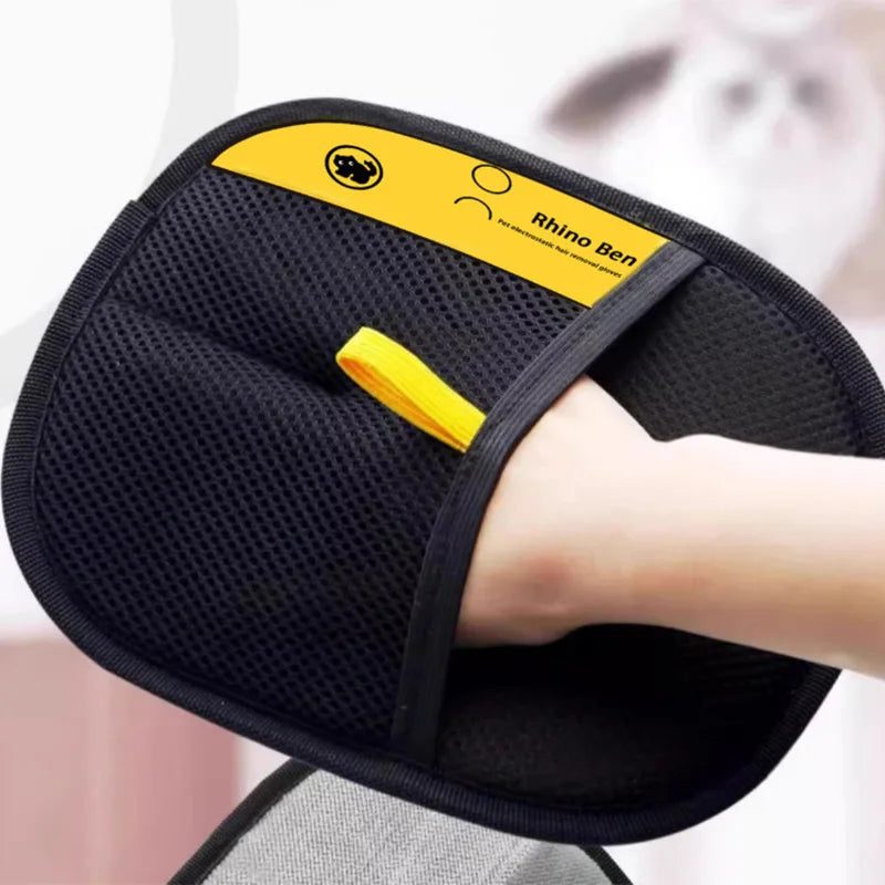🐾 FurEase™ – Dual-Sided Pet Grooming Gloves