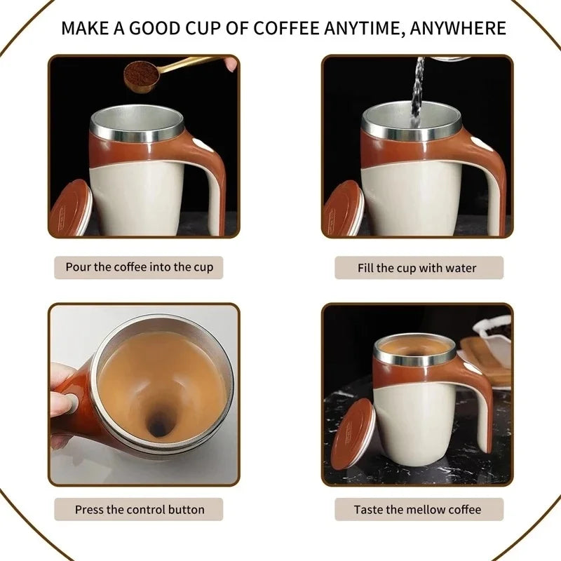 ☕ MixSip™ – Auto-Stirring Mug