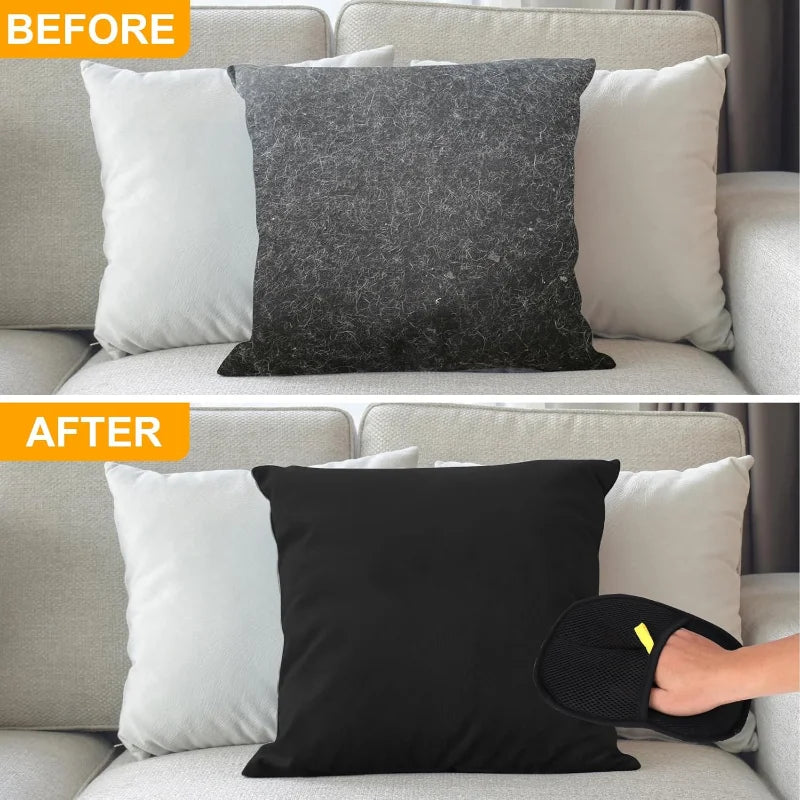 🐾 FurEase™ – Dual-Sided Pet Grooming Gloves